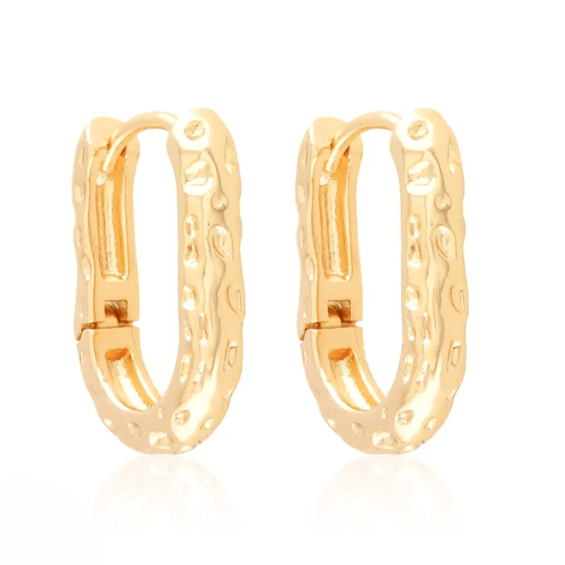 Aurora Texture Hoops - kullatud kõrvarõngad - 18k - kullatud - ehted