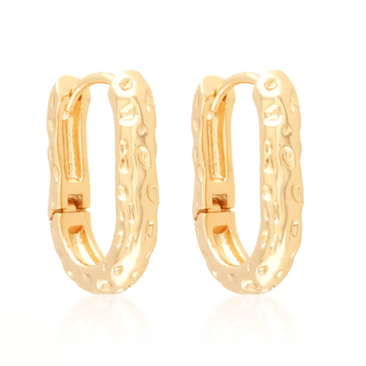 Aurora Texture Hoops - kullatud kõrvarõngad - 18k - kullatud - ehted