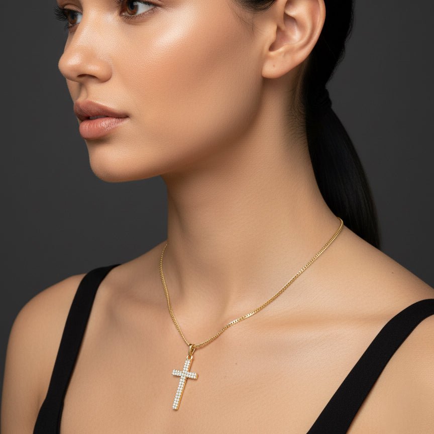 Faith Glow - kullatud ristiga kaelakee - kullatud ehted | Sinu ehted